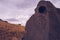 Megalithic standing stones with petroghliphs, burial mound of Zorats Karer or Carahunge - prehistoric monument in Armenia.