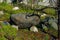 Megalithic stone -seid,  on mountain Vottovaara, Karelia, Russia