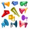 Megaphone 3d style very hight voice volume speaker device speaking vector illustration.