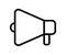 Megaphone advertise promotion single isolated icon with outline line style