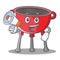With Megaphone Barbecue Grill Cartoon Character