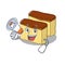With megaphone castella cake isolated in the cartoon