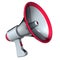 Megaphone communication news blog loudspeaker bullhorn silver