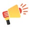 Megaphone flat icon. Bullhorn color icons in trendy flat style. Loudspeaker gradient style design, designed for web and