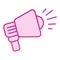 Megaphone flat icon. Bullhorn pink icons in trendy flat style. Loudspeaker gradient style design, designed for web and