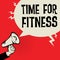 Megaphone Hand business concept with text Time for Fitness