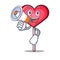 With megaphone heart lollipop character cartoon
