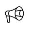 Megaphone horn icon vector. Isolated contour symbol illustration