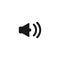 Megaphone, horn speaker simple vector black icon.