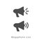 Megaphone icon set.