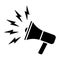 Megaphone icon vector, bullhorn illustration sign. loudspeaker symbol.