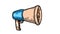 Megaphone icon video animation. Attention sign animation. Business promotion