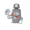 With megaphone light meter character the shape mascot