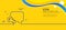 Megaphone line icon. Advertisement device sign. Brand ambassador speech bubble. Minimal line yellow banner. Vector
