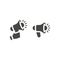 Megaphone or loudspeaker black vector icon