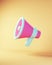 Megaphone loudspeaker Blue Pink Business Targets Protest Message Action Call Motivation