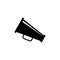 Megaphone or loudspeaker icon logo design black symbol isolated on white background. Vector EPS 10