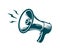 Megaphone, loudspeaker symbol. Advertising, marketing, news concept. Vector illustration