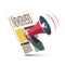 Megaphone with Newspapers. Advertising and Announcement Symbol. Vector News Icon.