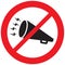 Megaphone not allowed sign