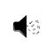 megaphone with notes icon. Element of music icon. Premium quality graphic design icon. Signs and symbols collection icon for websi