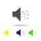 megaphone with notes multicolored icons. Element of music icon. Signs and symbols collection icon for websites, web design, mobile