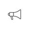 Megaphone Outline Vector Icon, Symbol or Logo.