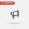 Megaphone Simple vector icon. Illustration symbol design template for web mobile UI element. Perfect color modern pictogram on