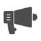 Megaphone solid icon, Black Friday concept, speaker sign on white background, loudspeaker icon in glyph style for mobile