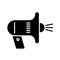 Megaphone solid icon. vector illustration isolated on white. glyph style design, designed for web and app. Eps 10.