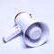 Megaphone speaker device, white red color, no logo