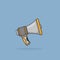 Megaphone symbol or icon, vector illustration in flat design