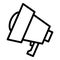 Megaphone target audience icon, outline style