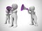 Megaphone used to give opinion announcement or make a speech - 3d illustration