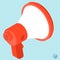 Megaphone vector isometric icon.