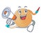 With megaphone water hose character cartoon