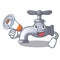 With megaphone water tap in shape of mascot