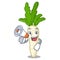 With megaphone white radish in the character shape