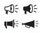 Megaphones icons set