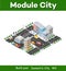 Megapolis 3d isometric three-dimensional view