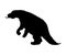 Megatherium silhouette extinct prehistoric mammal animal