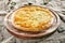 Megrelian Khachapuri Made From a Delicious Tender Dough with Melted Burnt Imeretian Cheese and Butter