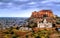 Mehrangharh Fort and Jaswant Thada mausoleum in Jodhpur, Rajasthan, India