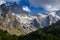 The Meije Peak in summer. Ecrins National Park, Hautes-Alpes, Alps, France