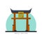 Meiji Shrine is Tourism Place in Japan Asia Vector Illustration Conceptual