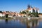 Meissen city in Germany and Elbe river