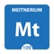 Meitnerium Chemical 109 element of periodic table. Molecule And Communication Background. Meitnerium Chemical Mt, laboratory and