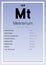 Meitnerium Periodic Table Elements Info Card (Layered Vector Illustration) Chemistry Education