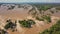 Mekong River when monsoon rains create  water and cover the vast area of land