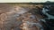 Mekong River when monsoon rains create  water and cover the vast area of land